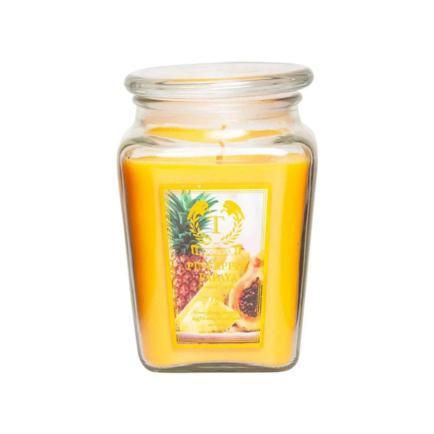 18oz aroma scented candle in elegant diamond jar.18oz Aromatherapy Scented Candle Gift Set in diamond jars with single wick, featuring various fragrances for relaxation and aromatherapy.