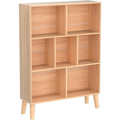 Wooden 7 Cube Book Shelf,