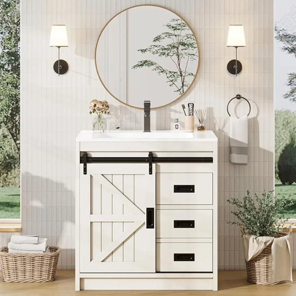 Farmhouse Bathroom Vanity with Sink Combo