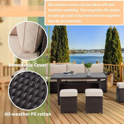 7 Pieces Patio Furniture Set