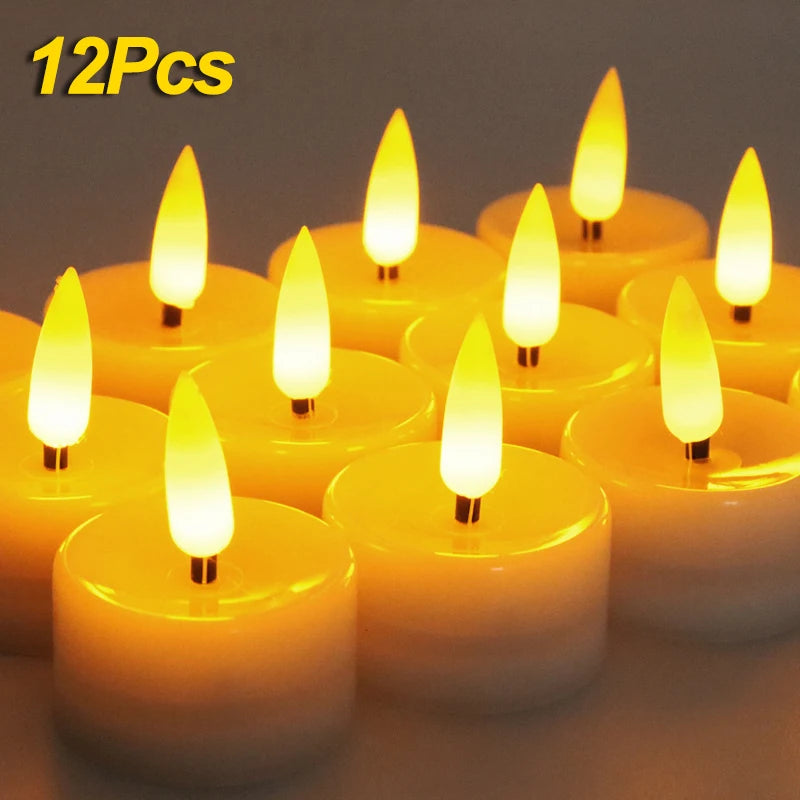 Tea Lights with Flickering LED Flame