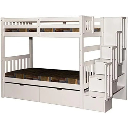 Twin Bunk Bed with Drawers