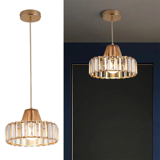 Gold/Black Crystal Pendant Light