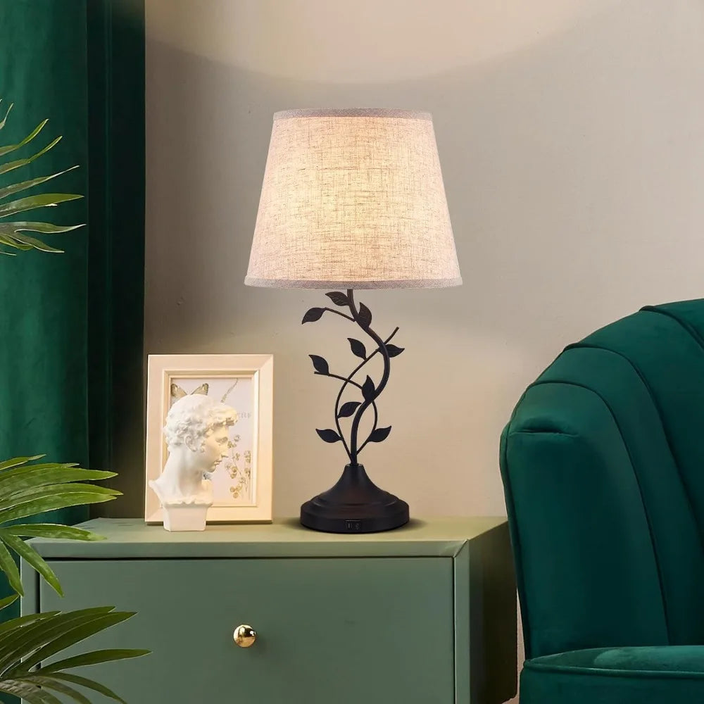 Tall Retro Desk Lamp USB Charging