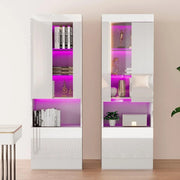 Modern High Gloss LED Bookshelf Display