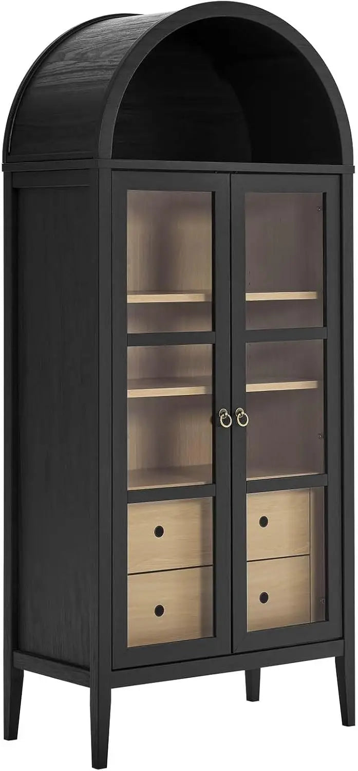 Tall Arched Storage Display Cabinet