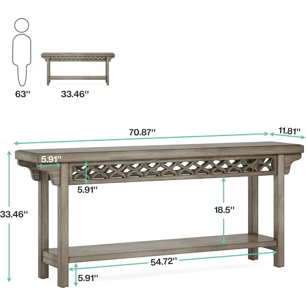 Farmhouse Entryway Table with Storage