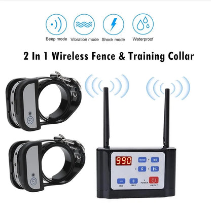 Wireless Fence Remote Training Collar