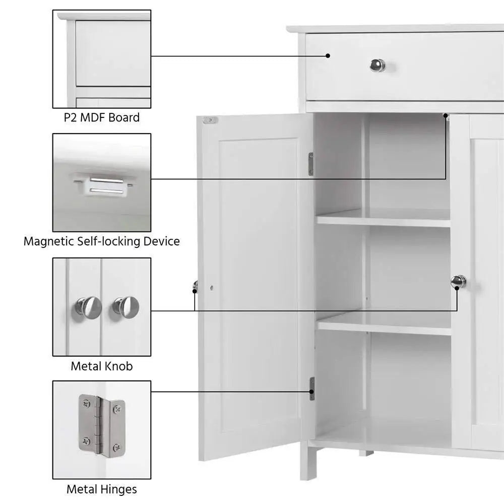 Freestanding Floor Cabinet Storage Unit