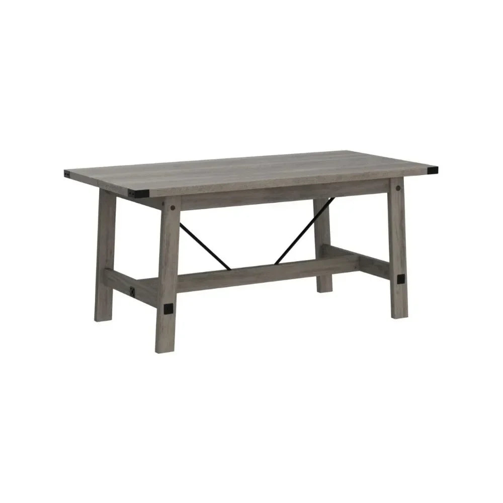 Farmhouse Dining Table with Wooden Legs