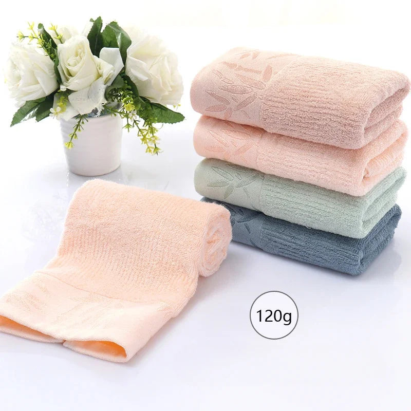 Bamboo Fiber Soft Face Towels for Bathroom