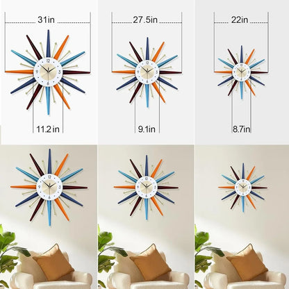 Large Wall Clock MCM Starburst