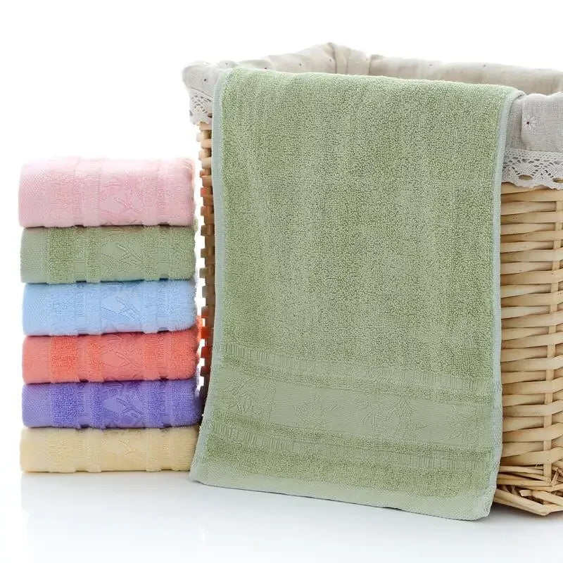 Bamboo Fiber Soft Face Towels for Bathroom