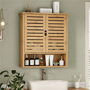 Natural Bamboo Bathroom Wall Cabinet