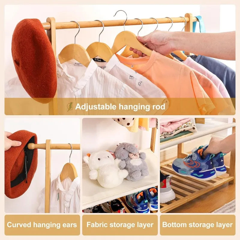 Kids Clothing Rack Bamboo