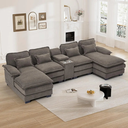 Modern Upholstered Large Modular Sofa