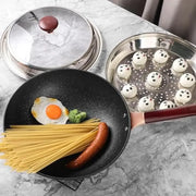 Nonstick Wok Pan with Lid Steamer