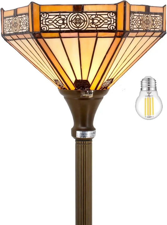 Floor Lamp Stained Glass Mission Light