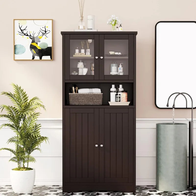 Freestanding Floor Storage Cabinet Kitchen Cupboard