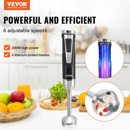 VEVOR 8/12 Speed Immersion Mini  Blender