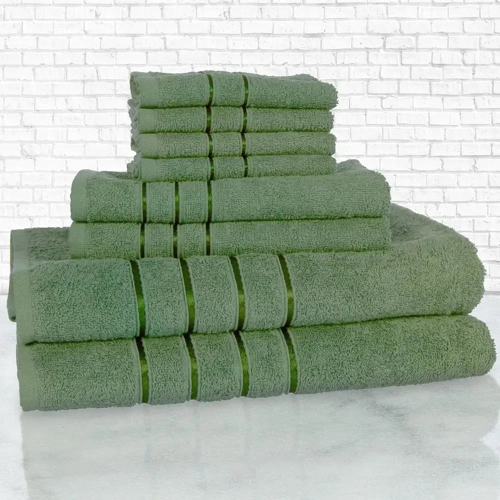 8-Piece Plush 100% Cotton Towel Set