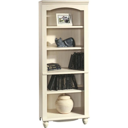 Antiqued White Finish Library/Book Shelf