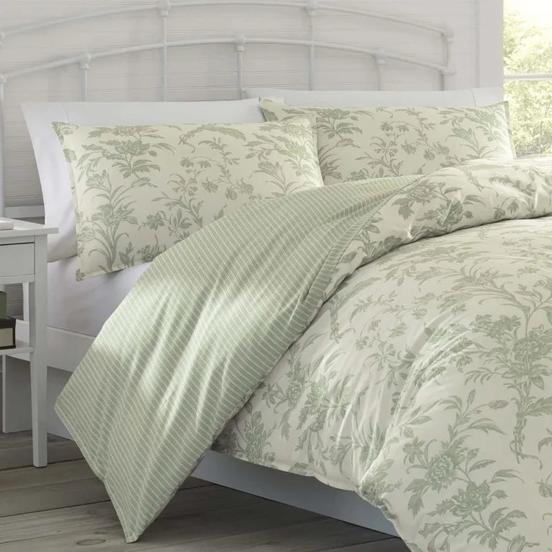 Reversible Cotton Bedding  Matching Shams