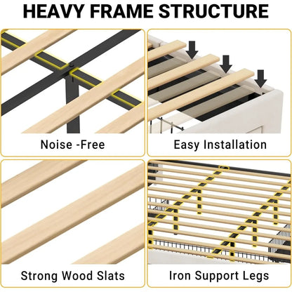 King Size Bed Frame Storage Headboard