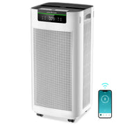 Smart home air purifier compatible with Alexa and app, suitable for large rooms up to 3800 sq ft.