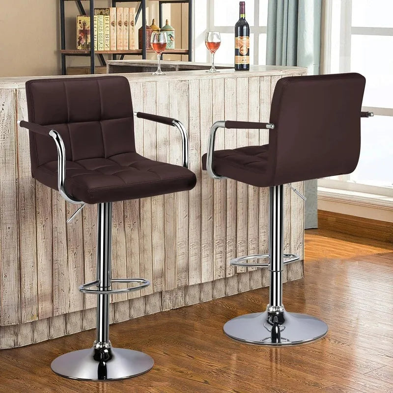 Set of 2 Modern Counter Height Stools