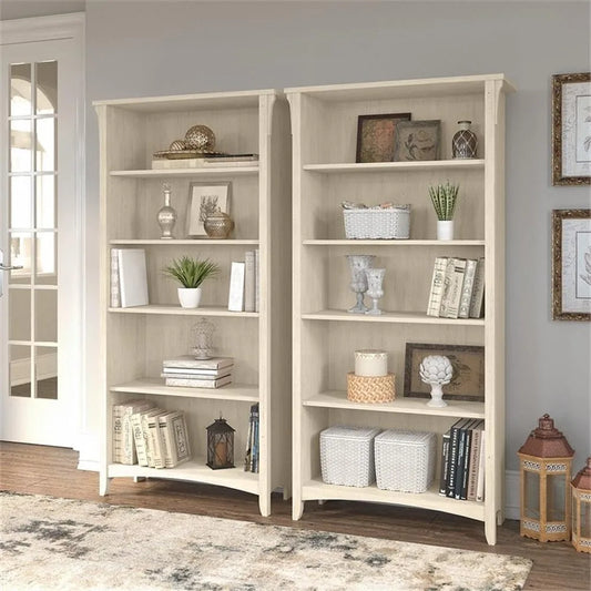 Bush Furniture 5 Shelf Bookcase - Set of 2