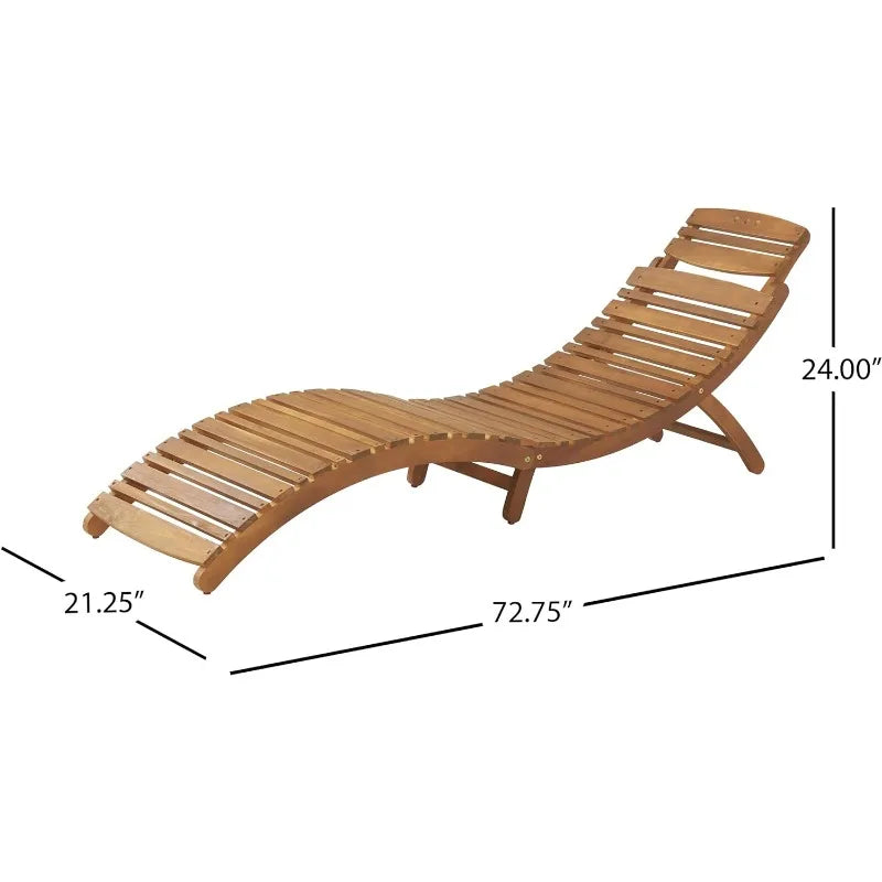 Lahaina Wood Chaise Lounge