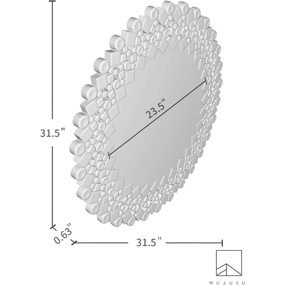 Crystal Accent Mirror  Wall Decor