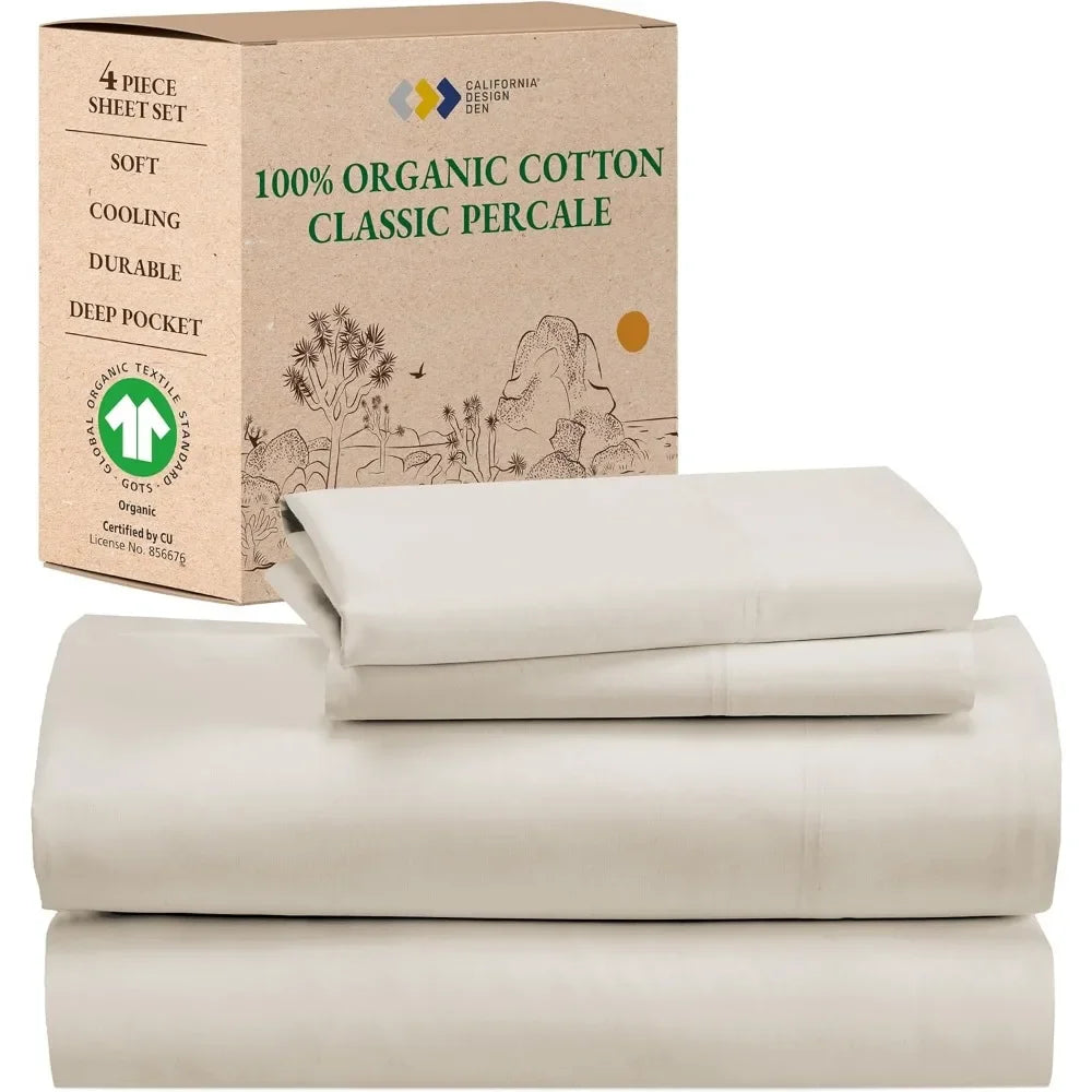 100% Organic Cotton Queen Sheet Set