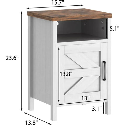 Set of 2 Farmhouse Nightstands