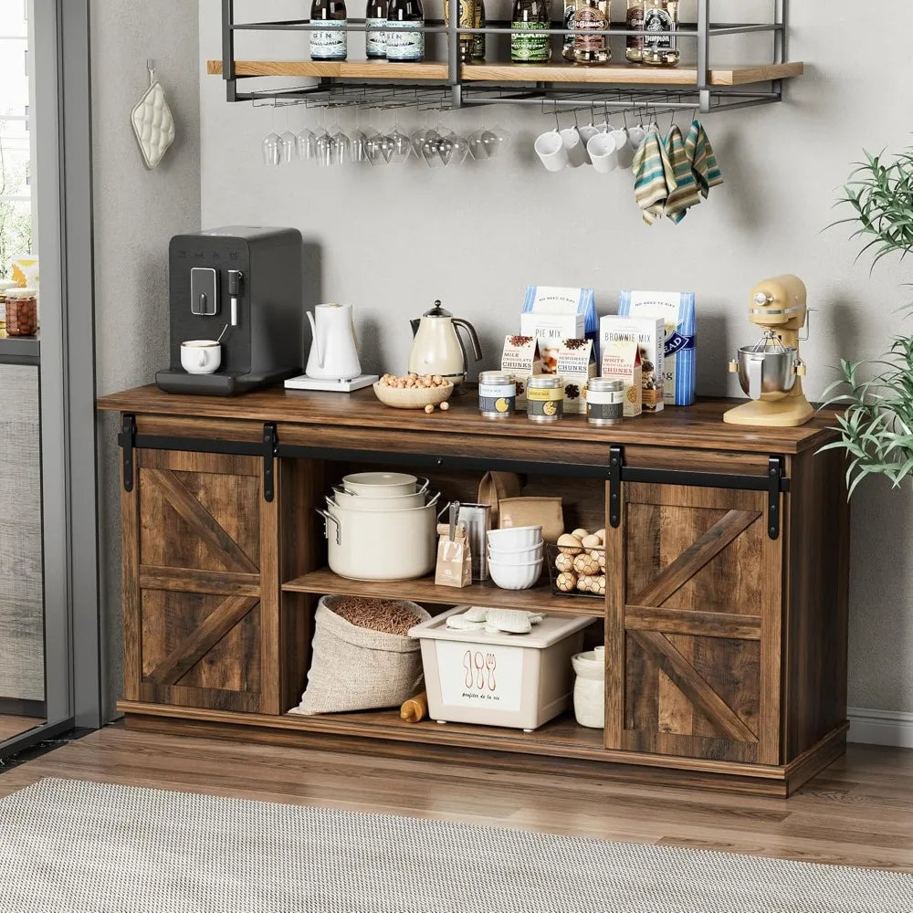 Farmhouse Sideboard Buffet Cabinet