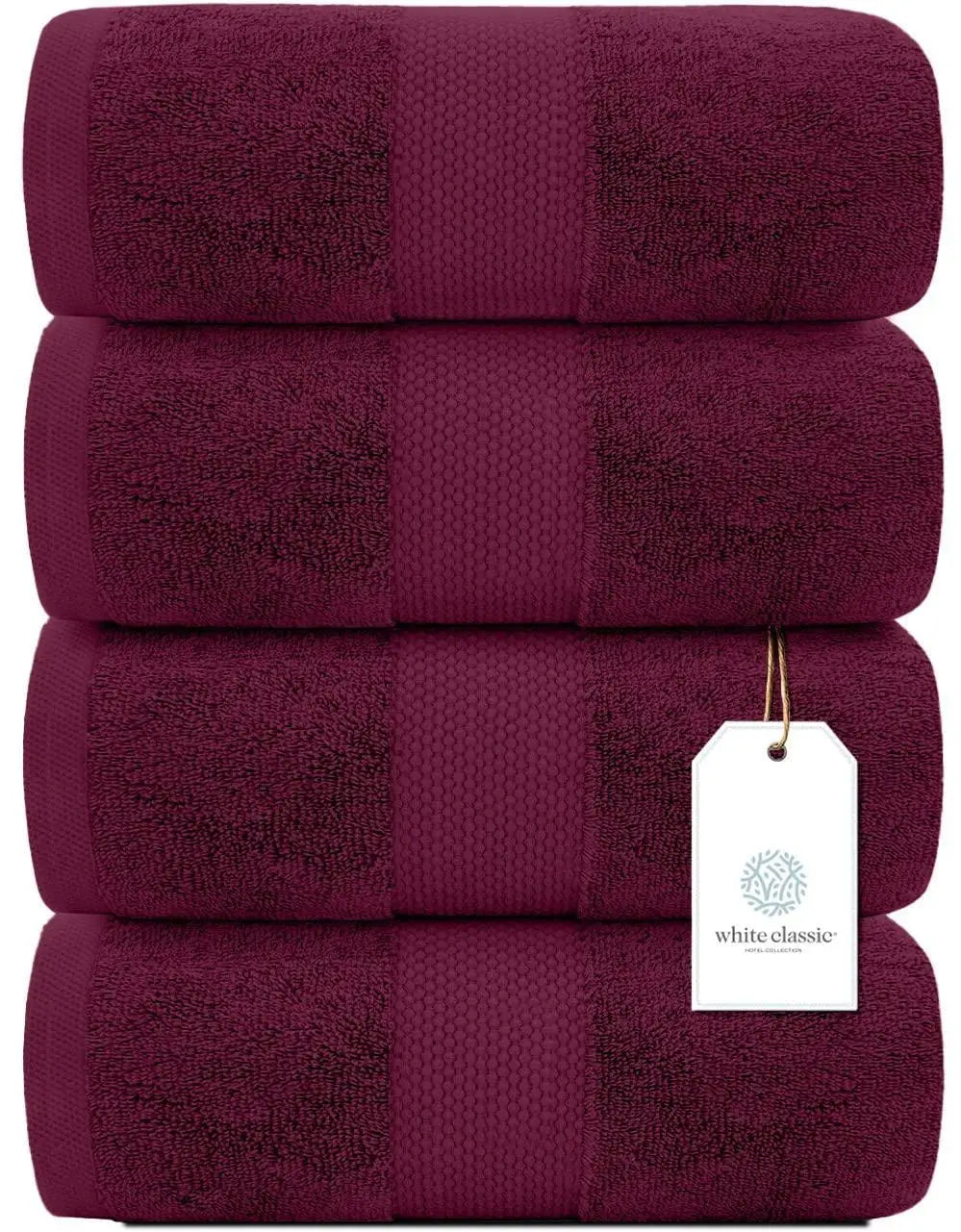 Set of 4 Large Cotton Bath Towels