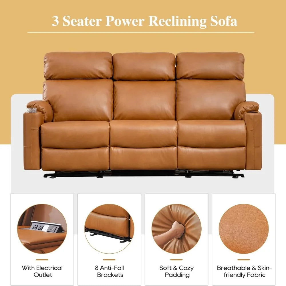 Power Reclining Couch Home Theater Seating