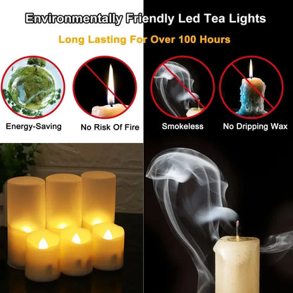 Rechargeable Flameless Votive Candles Remote Control