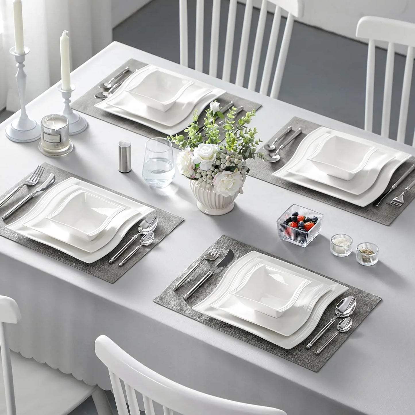 Ivory White Dinnerware Sets