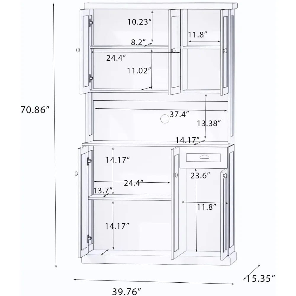 Kitchen  Pantry Cabinet Hutch Buffet