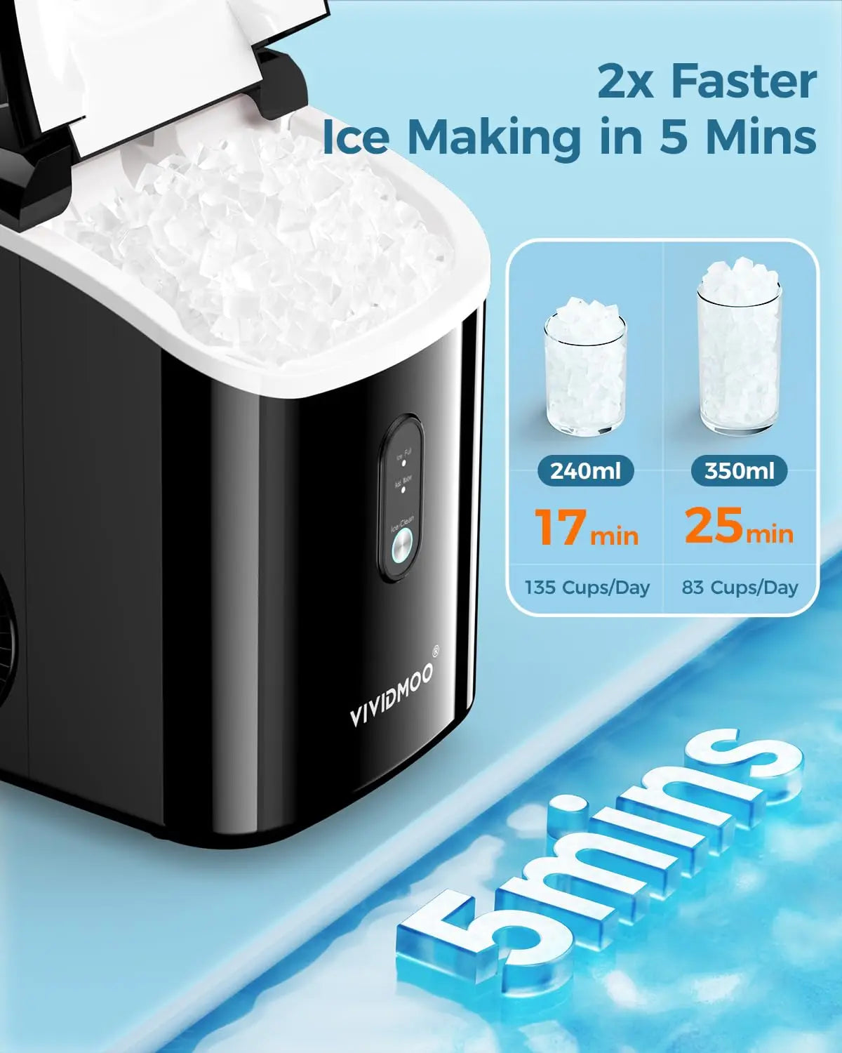 Countertop Ice Makers  Nugget Ice Cubes,