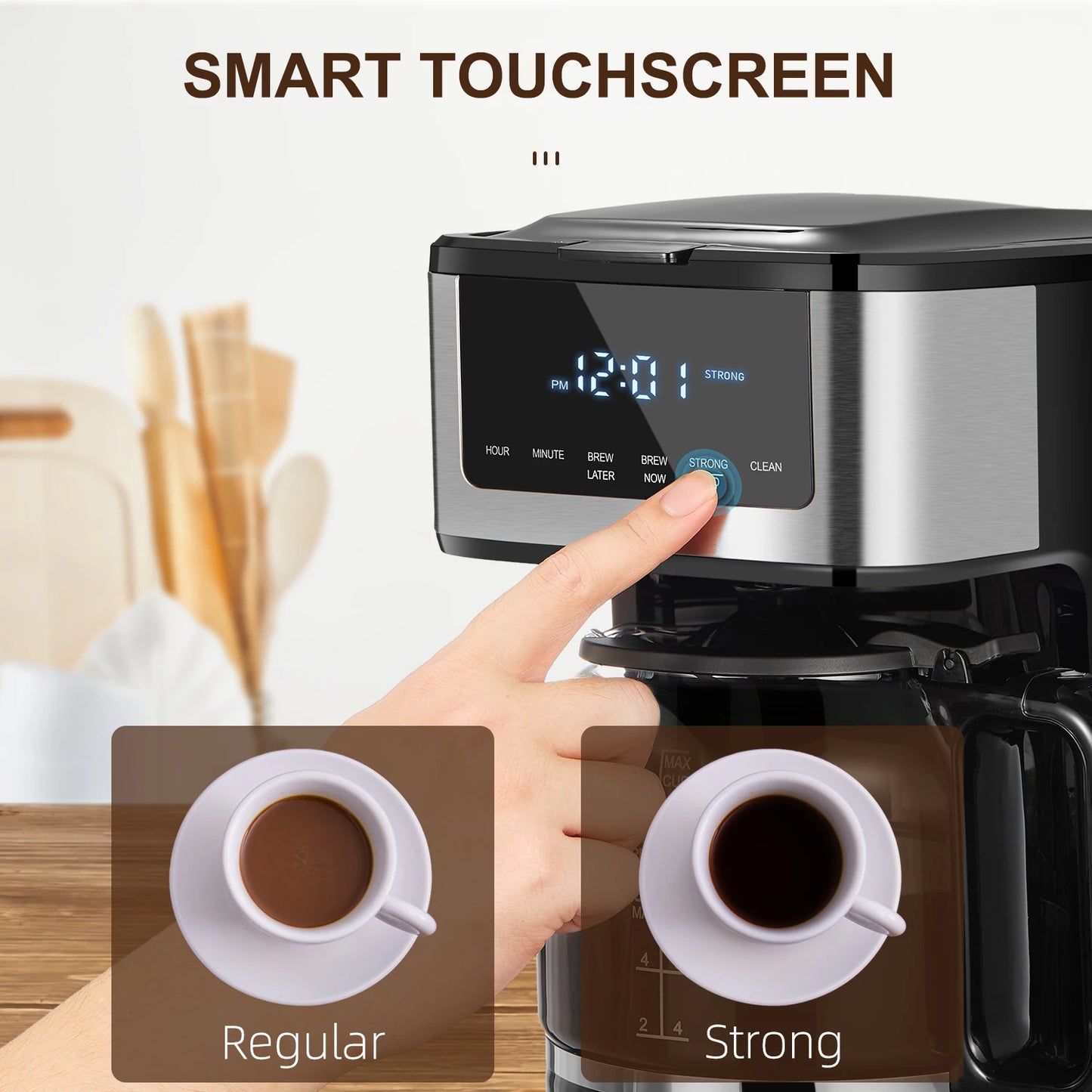 Programmable 12 Cup Drip Coffee Maker