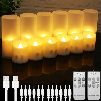 Rechargeable Flameless Votive Candles Remote Control