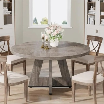 Farmhouse 47" Gray Wooden Dining Table