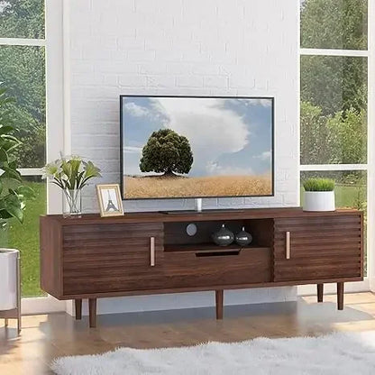 Wood Entertainment Center with Storage