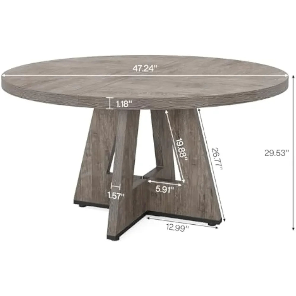 Farmhouse 47" Gray Wooden Dining Table