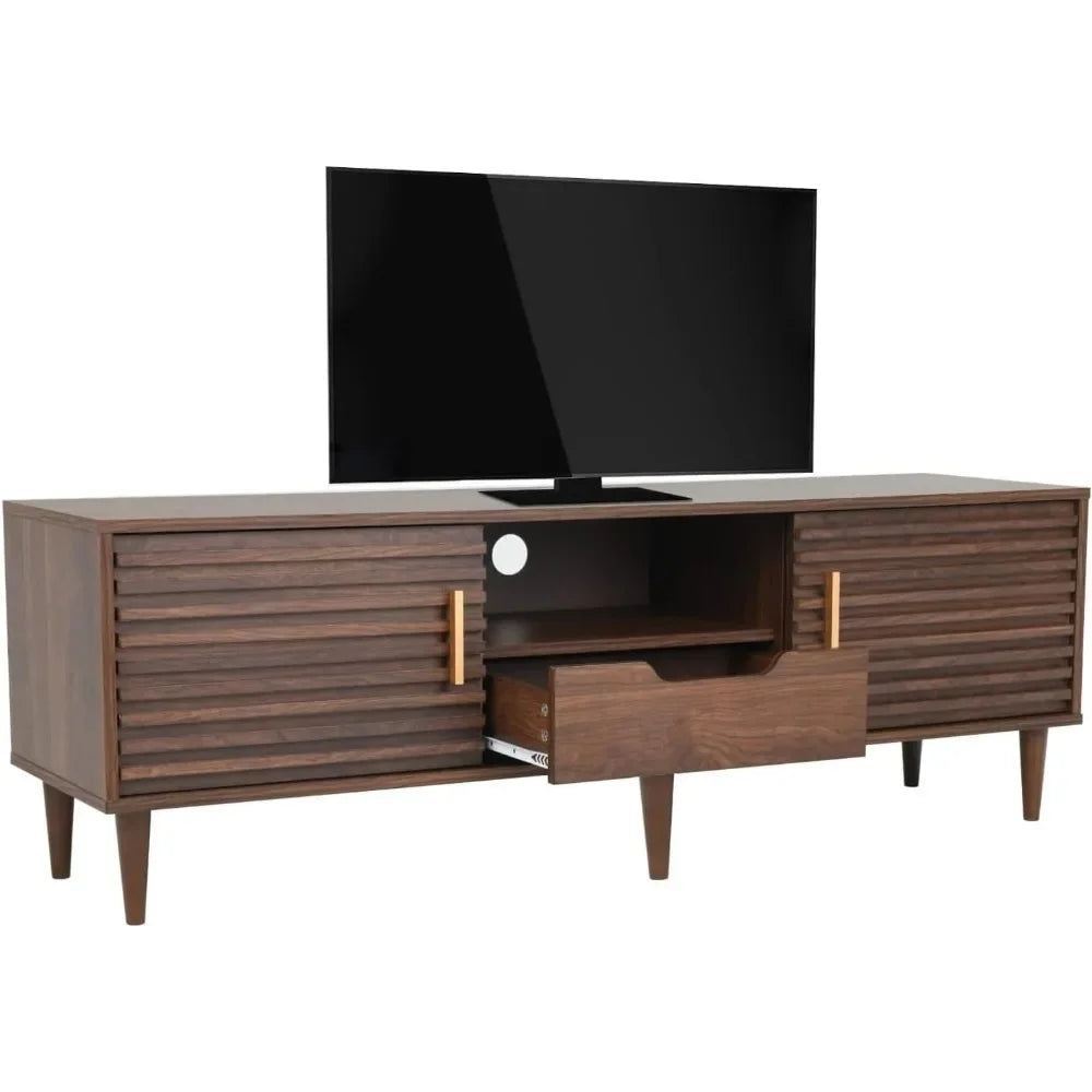 Wood Entertainment Center with Storage