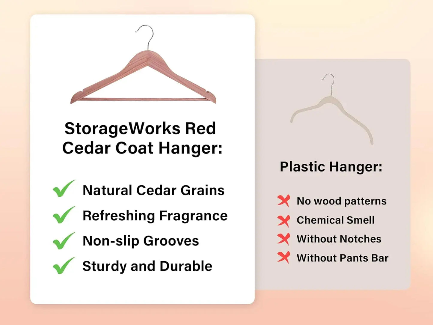 Natural Cedar Wood Clothes Hanger