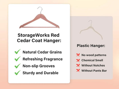 Natural Cedar Wood Clothes Hanger